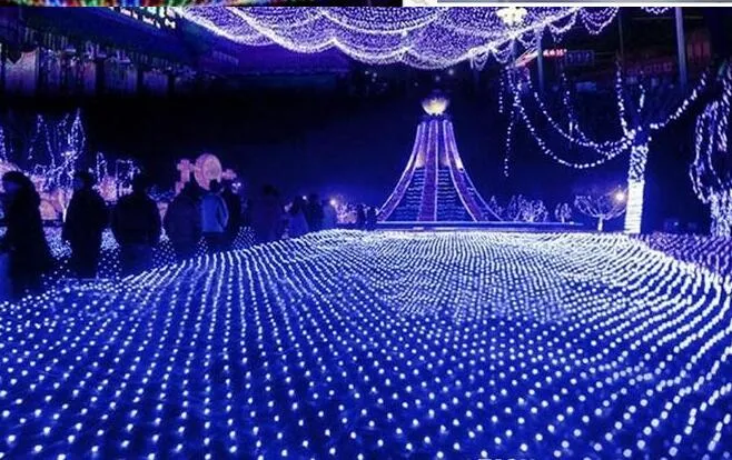 3M * 2M 200led net lumières LED Noël rideaux lumineux de lumières de flash lampes de Noël de festival de lampes