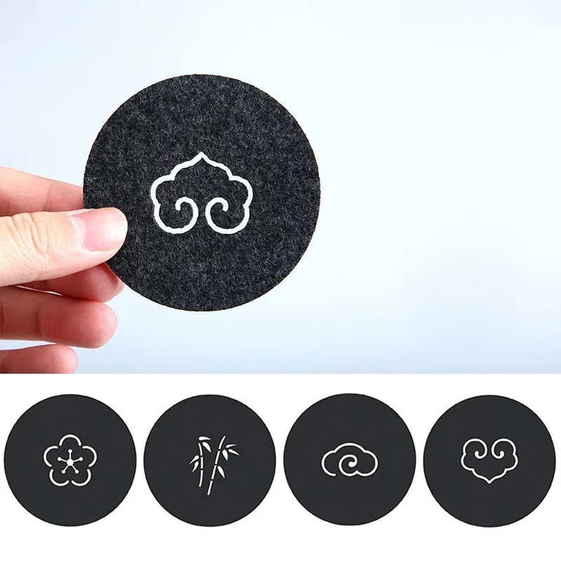 7/8/9/12/14cm Felt Coaster Cup Mats Cartoon Pad Fabric Cup Mug Mat Coffee Tea Holder Home Decoration ZA6144