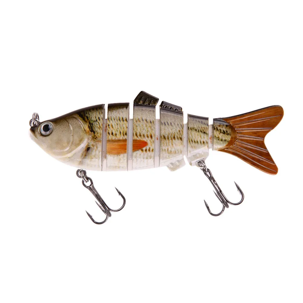 Fishing Lures 6 Segment Lifelike 3D Eyes Swimbait Fishing Hard Bait