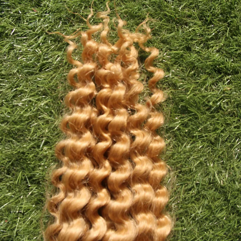 Diepgolf vlechten menselijk haar bulk hair extensions Haar weef 100 g 613 bleekblonde inslagbreedte 25cm65cm8619559