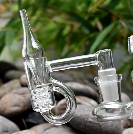 Quartz Diamond Loop Banger Nail Oil Knot Recycler Quartz Banger Nail Carb Cap Dabber Insert Bowl 10mm 14mm Male Female for Water Pipes