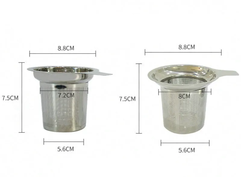 High Quality 304 Stainless Steel Tea Infuser Mesh Strainer with Large Capacity Perfect Size Tea filter mesh1046143