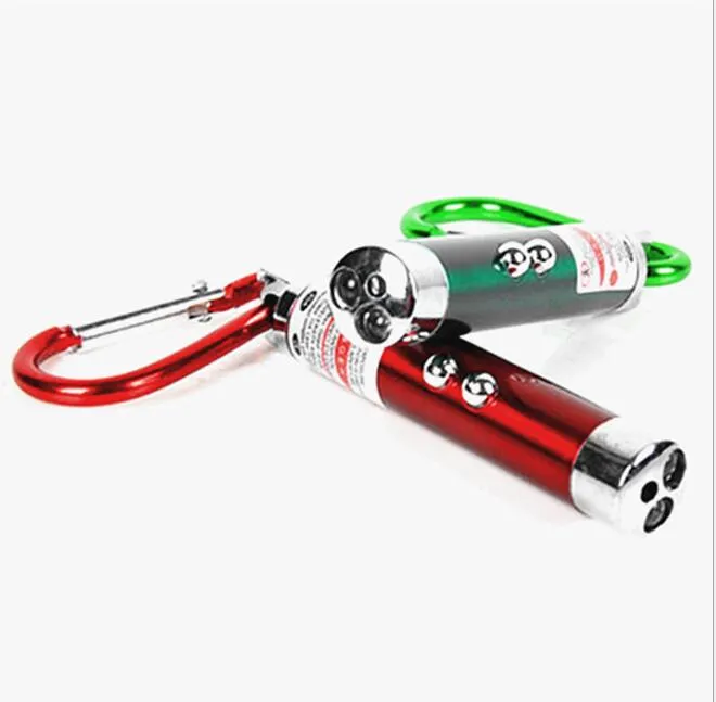 New Arrival Multi Funkcjonalny Mini 3 In1 LED Laser Laser Wskaźnik Kluczowy Łańcuch Keychain Latarki Mini latarka Latarka Pieniądze Detektor Light