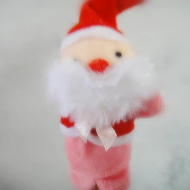 set bébé en peluche série de Noël marionnettes à doigt raconter des accessoires d'histoire père Noël wapiti bonhomme de neige poupée marionnette à main enfants cadeau R42221293