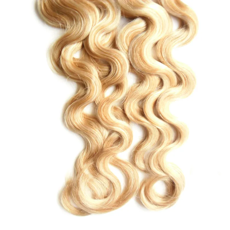 Couleur de P27 / 613 Virgin Malaisien Body Loop Loop Coiffure Micro Bague Cheveux 200g 100% Micro Bead Liens Machine fabriqué Remy Hair Extension