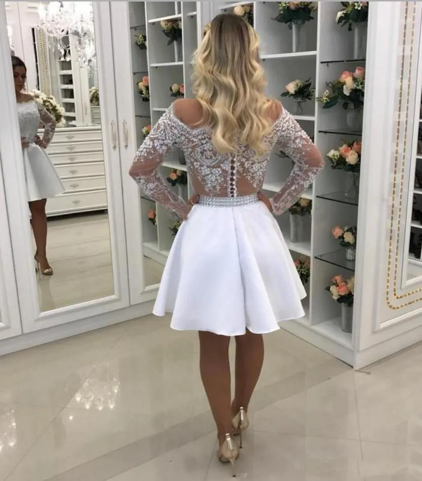 long sleeve open back homecoming dresses Long Sleeve Lace Homecoming Dress, V-Neck Open-Back Homecoming Dress, –  Dairy Bridal