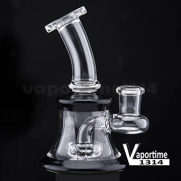 5,7" Hookahs Verre Banger Hanger + Bol en verre gratuit Tuyau d'eau 14,5 mm de hauteur Nail Dab Oil Rigs Bongs Recycler Joint 033