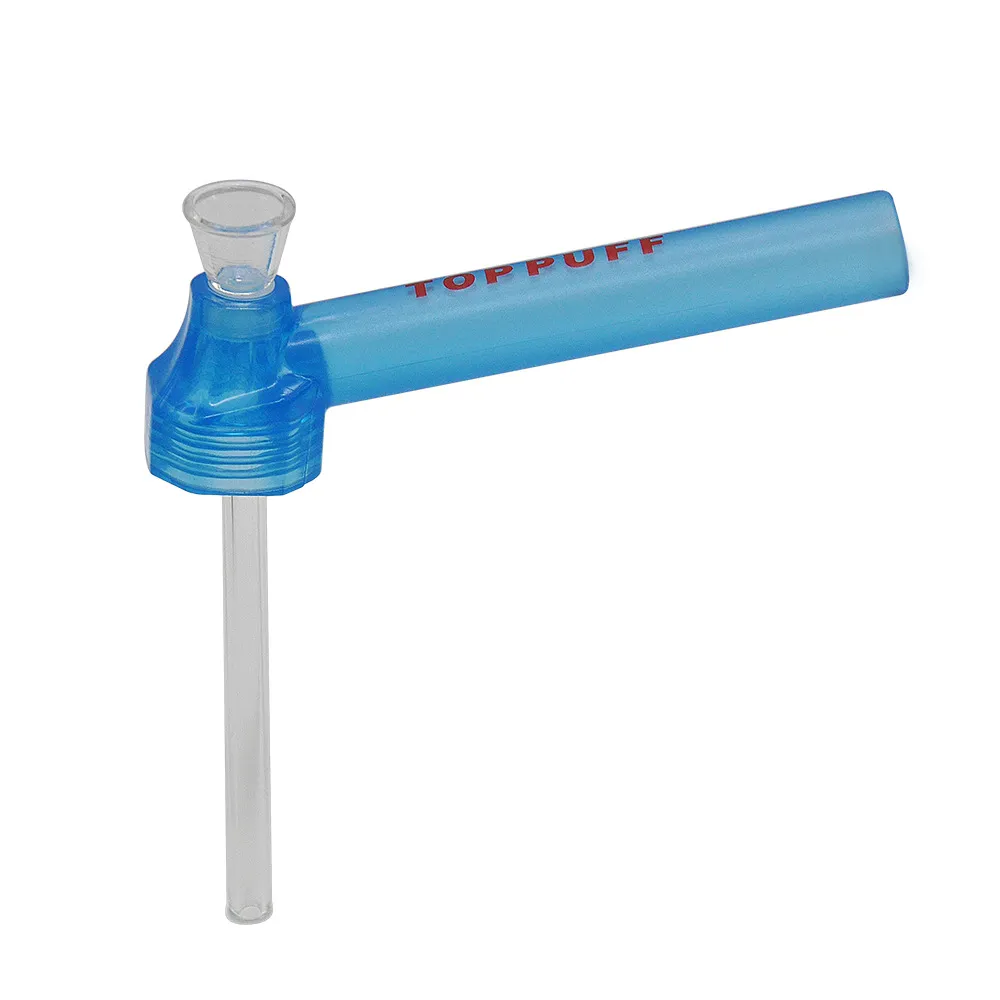 Coloré Verre Acrylique Fumer Pipe Narguilé Tabac Herb brûleur à mazout protable verre bong voyage Vis sur Bouteille Convertisseur livraison gratuite