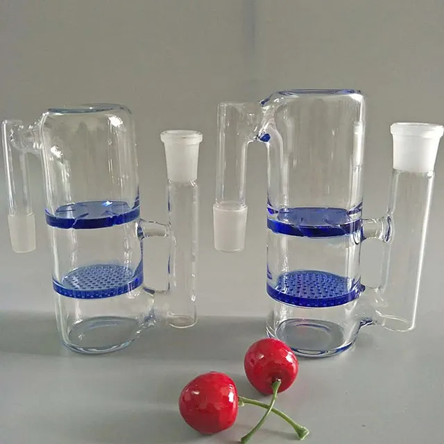 Transparent Glass Hookah Dammsamlare med sintringsskiva och Turbo Filter AC-008