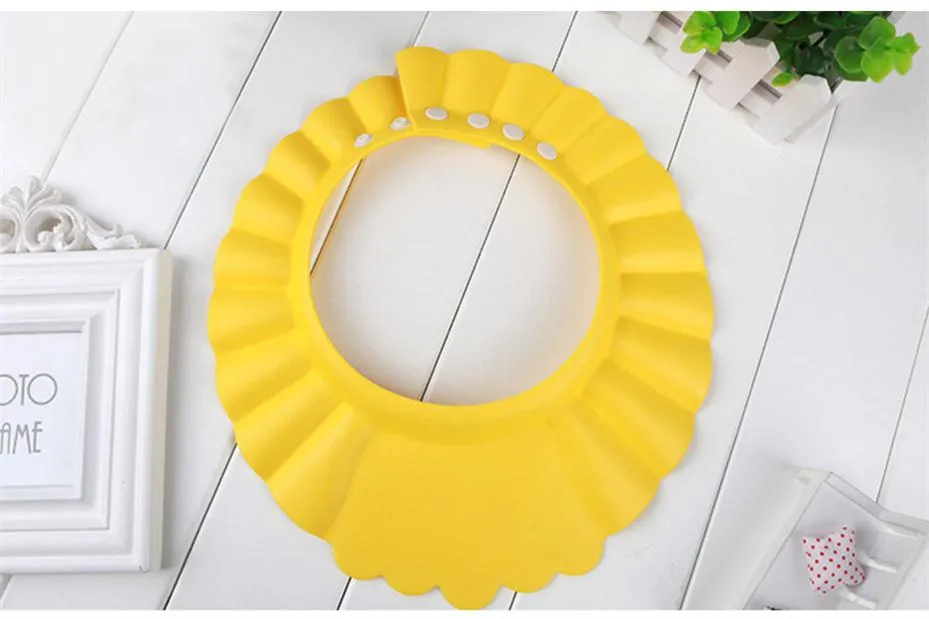 Adjustable Baby Shower Cap Safe Shampoo Shower Bathing Bath Protect Soft Cap Baby Wash Hair Shield Children Bathing Hat9771267