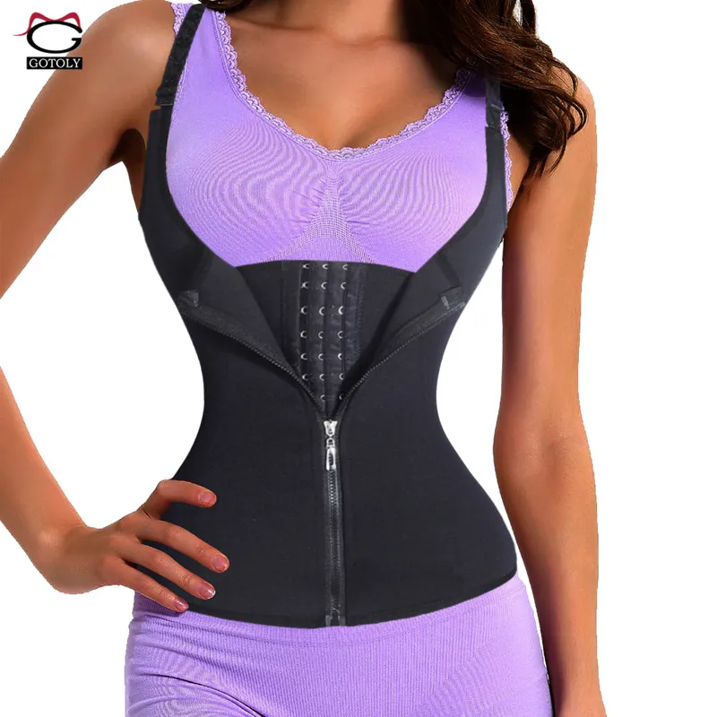 Zipper Vest Waist Cincher With Zipper Adjustable Waist Trainer