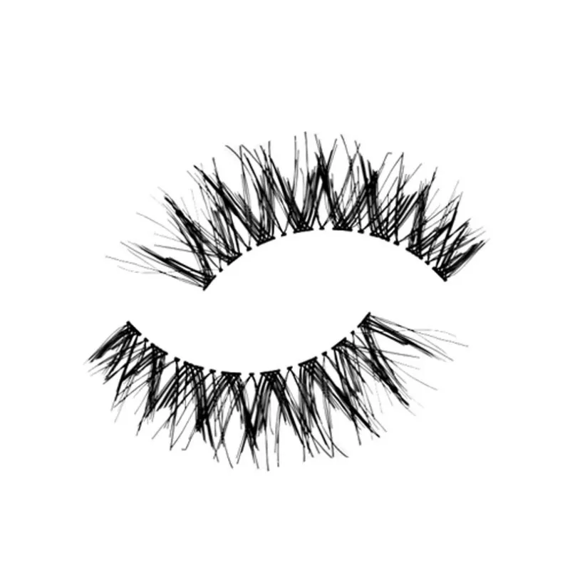 Najlepsza Sprzedaż Dingsen Natural Messy Cross Eye Lashes Makeup Handmade Soft Black False rzęsy # 91759