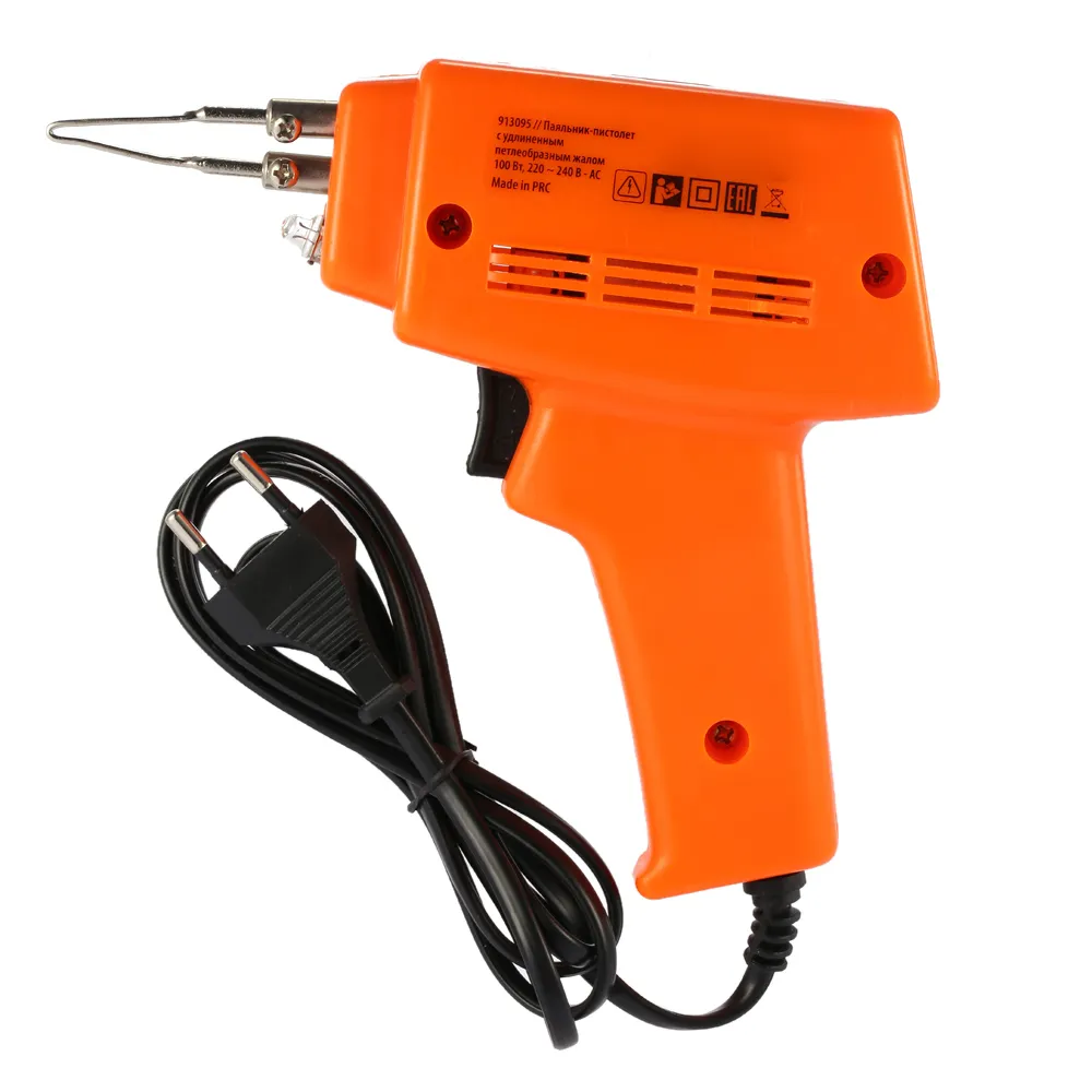 Freeshipping Soldering Iron Lighting Solder Gun Set Rapid Heating with Solder Tip Paste Wire 220-240V 100W cautin para soldar