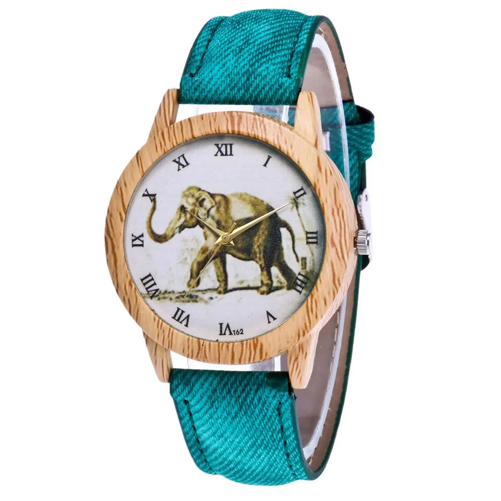 Walking Elphant Fashion Denimr Pasek Tanie Kobiety Zegarek Kwarcowy Kobiety Walentynki Prezenty 2018 Montre Sport Bransoletka nadgarstek