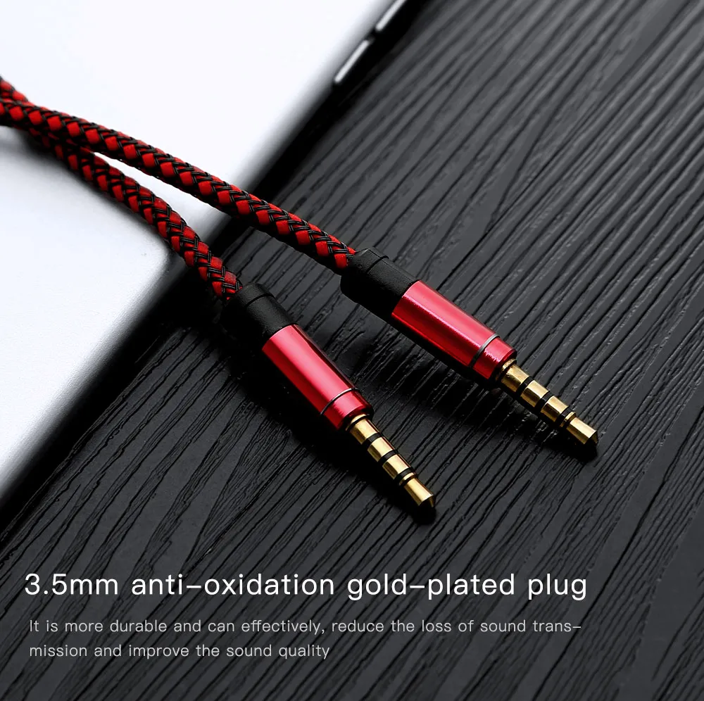 1.5 м Aux кабель 3.5 мм до 3.5 мм нейлон позолоченный штекер между мужчинами аудио кабель для автомобильного телефона MP3 наушники динамик