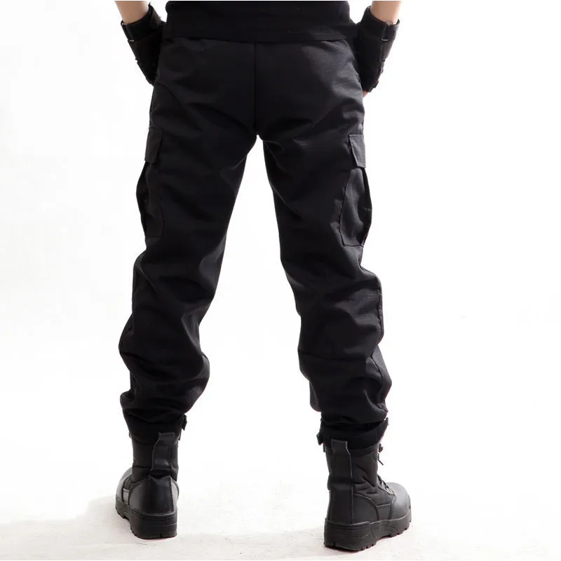 NEW 2018 Outdoors Cargo Overalls Commando Black Multi Pocket Labor Protection Security Guard Field Jungle Tactical Pants 1 768 DHgate