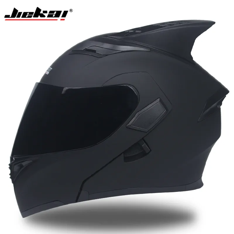 Jiekai 902 Motosiklet Kaskları Çift Vizör Modüler Flip Up Kask Nokta Onaylı Tam Yüz Casque Moto Yarış Motocross Kask