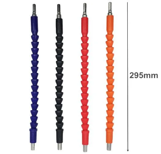 1/4" 6.35mm Flexible Drill Shaft Hex Connect 295mm Extention Screwdriver Bits Holder Rod Power Tool Accessories