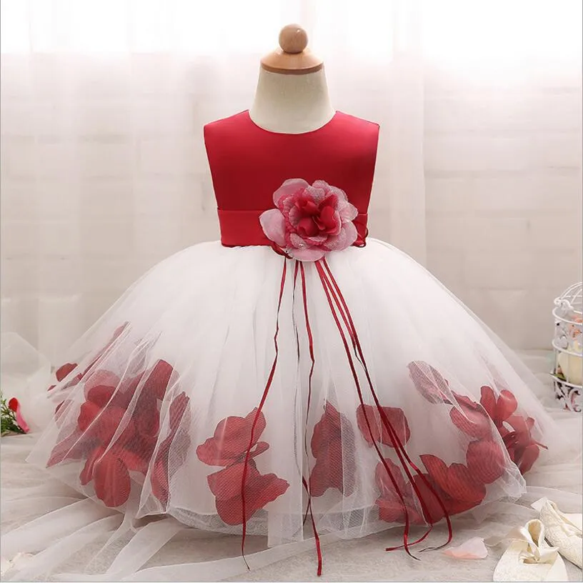 Baby Mädchen Erster Geburtstag Kleinkind Partykleid Prinzessin Blume Kleines Brautjungfernkleid Kleinkind Mädchen Taufkleid Taufkleidung