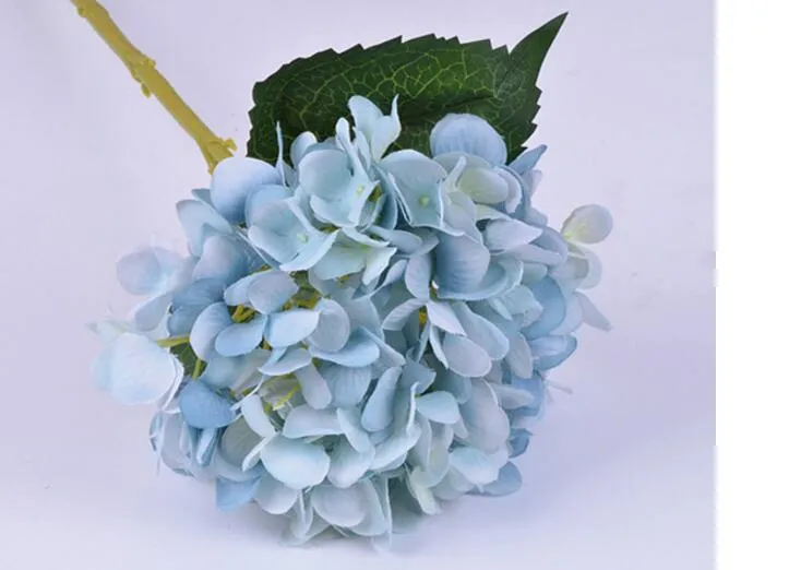 Hydrengea bütün büyük çiçek kafası 19cm75quot ipek beyaz ortanca buket düğün centerpieces ev parti dekoratif ga5024400