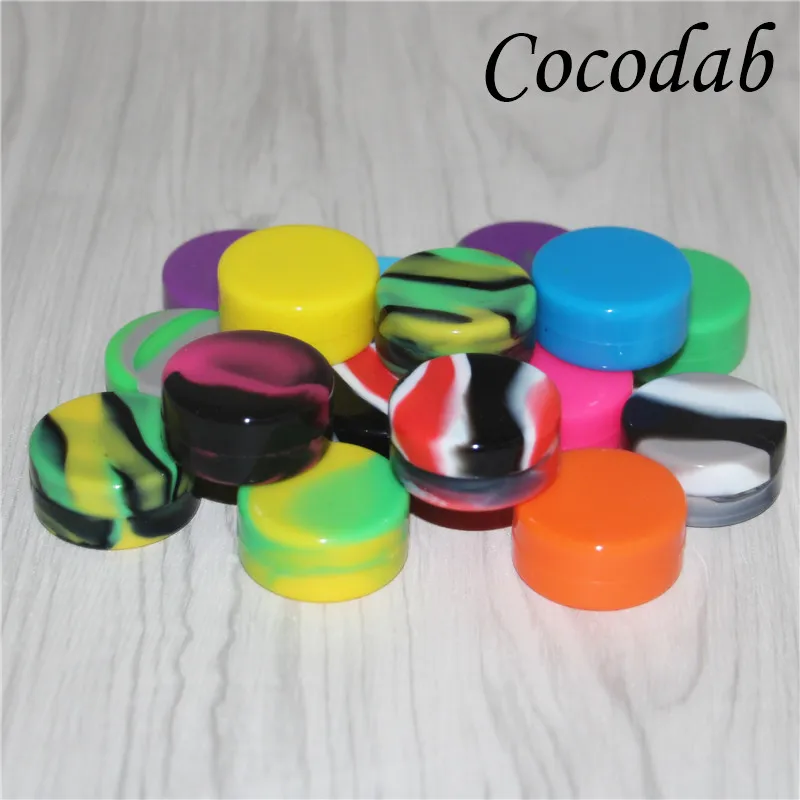 Wax containers silicone box 3ml 5ml 10ml 22ml Nonstick silicon container food grade jars dab tool storage jar oil holder for vapo2508433