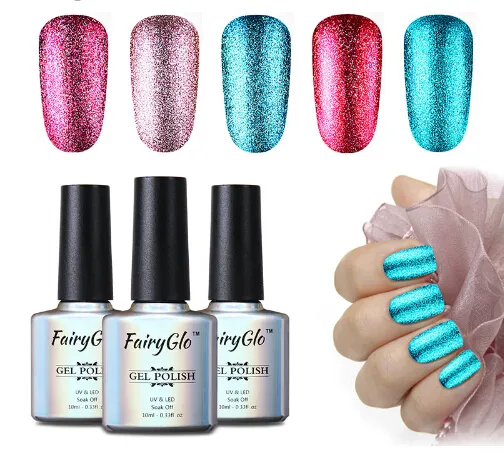 10ml Bling Gel Paznokci Polski UV Samochód Gellak Gellak Hybrid Vernish Soak Off Semi Stały żel Polski Nail Art