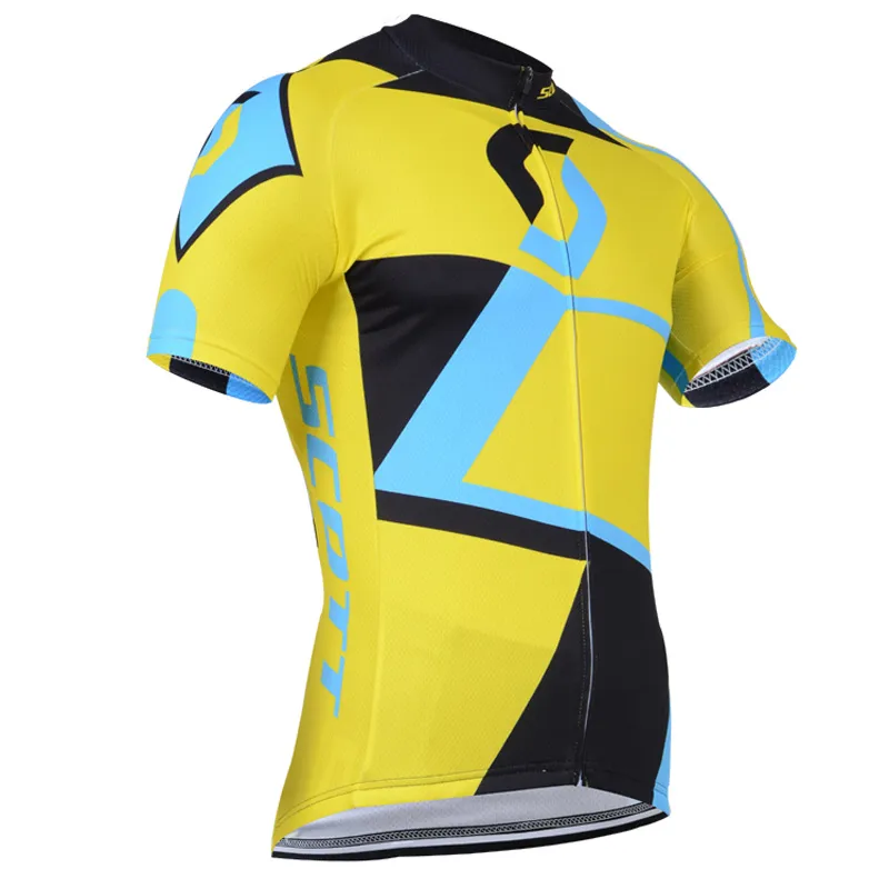 Scott Pro Team Męskie jazda na rowerze Krótkie rękawy Jersey Road Racing Koszulki Jazda na rowerze Topy Oddychające Sporty Outdoor Sports Maillot S21041909