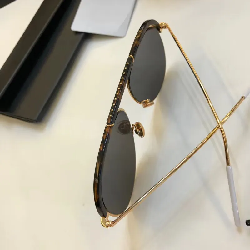 Nowa wysokiej jakości wysokiej jakości designerka damska damskie okulary przeciwsłoneczne męskie szkło słoneczne z uderzeniem okulary przeciwsłonecznej szaleńki de soleil 20182560246