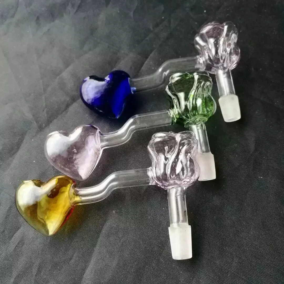 Pot de fumée de roses de pêche, gros Bongs tuyaux de brûleur à mazout conduites d'eau tuyaux en verre plates-formes pétrolières fumer livraison gratuite