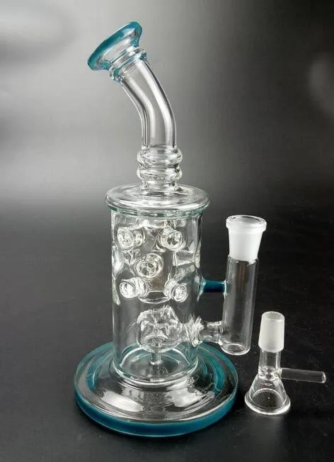 Groen Glass Bongs Joint 14.4mm Inline Strooi Percolators OL Rigs Waterleidingen Beker Handgemaakte 31cm Glas Bong Recycler Hookahs