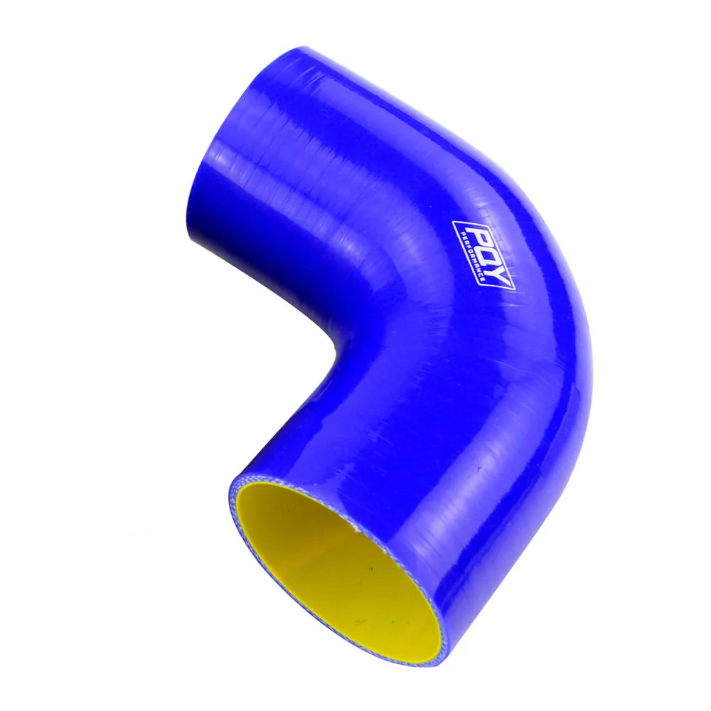 90 Degree 3 76mm Silicone Hose Pipe Turbo Intake Elbow, Blue