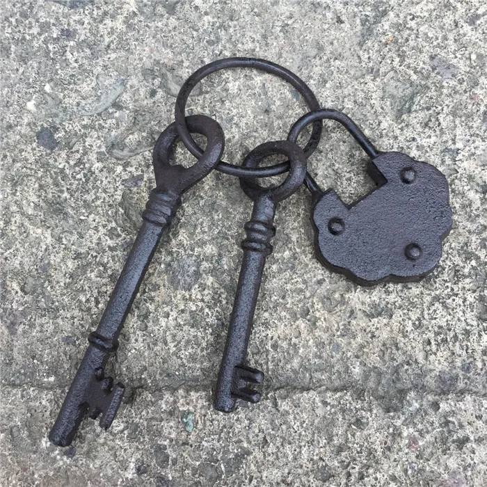 RetroCast Lock Set Old Style Jailer Keys For Vintage Jailors Gate