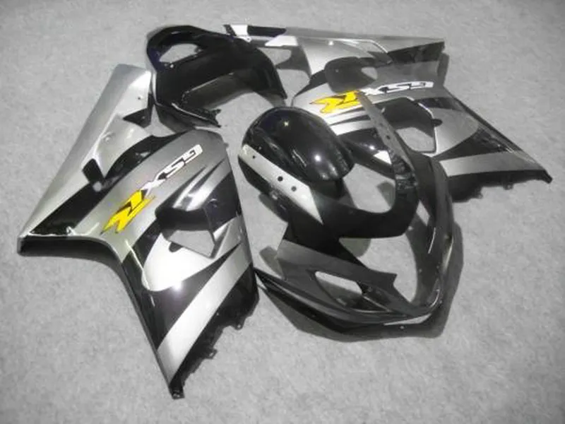 Черный серый примерный комплект для Suzuki GSXR600 GSXR750 04 05 K4 Aftermarket MSX-R600 / 750 2004 2005 Набор HJ12