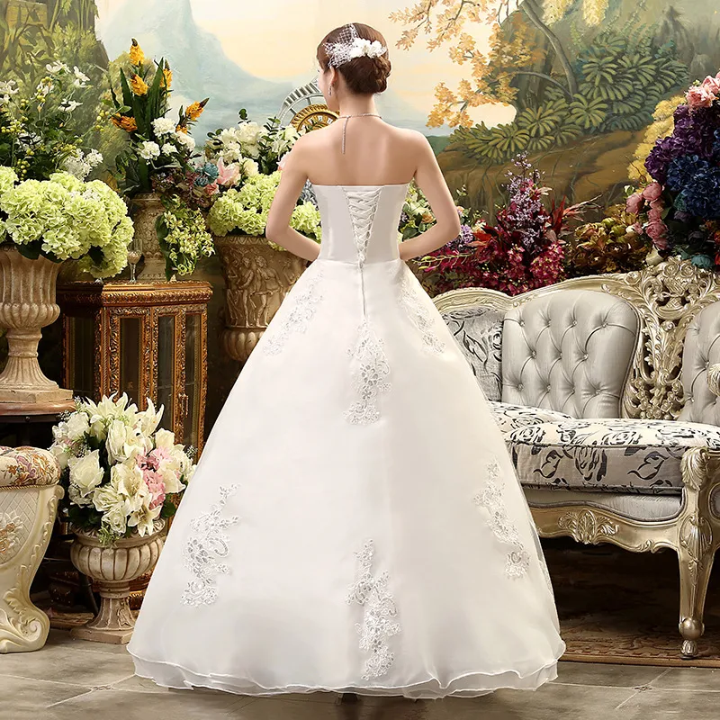 Real Photo Customized Princess Lace Wedding Dress 2018 Vintage Plus Size Wedding Dresses Bridal Gowns Vestido De Noiva