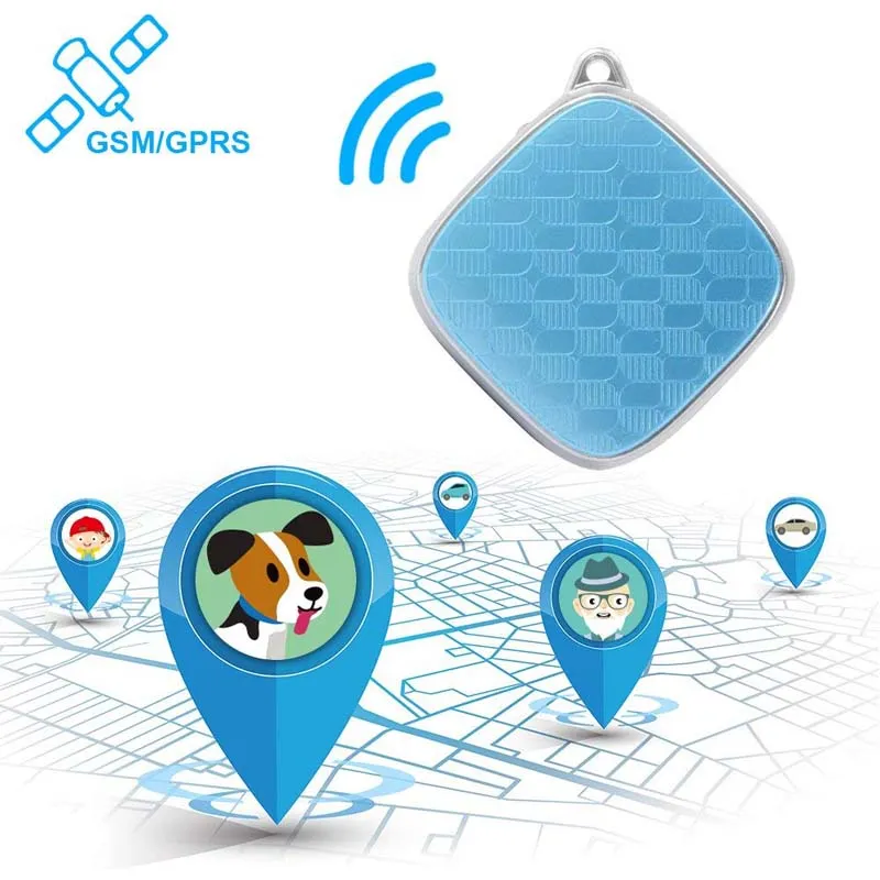 2 mini traceurs GPS bleus pour chats/chiens, localisateur de bagages, portefeuille, clés, traceur Bluetooth intelligent | Leroy Merlin