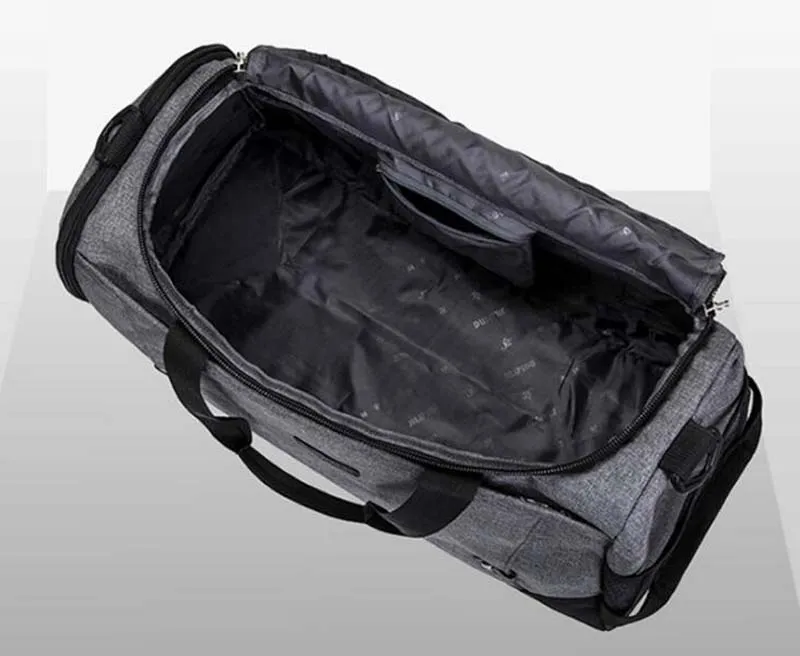 女性男性ナイロン通気性大容量旅行ダッフルバッグ純粋な短いジッパーデジンガースポーツドアパック