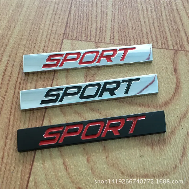 3D Metal Sport Logo Square Bar Car Styling Emblem Badge Auto Refitting Sticker Decal för New Jetta Bora Lavida