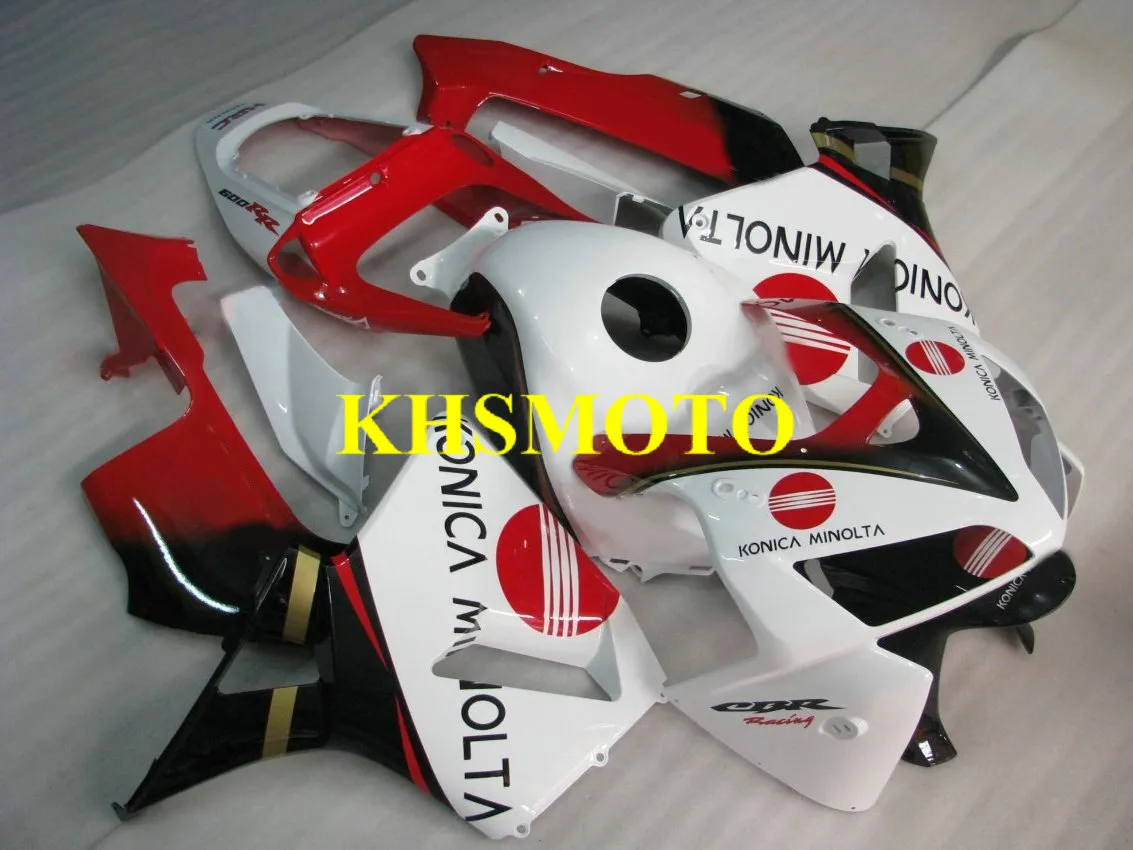 Motorfiets Fairing Kit voor HONDA CBR600RR CBR 600RR F5 2005 2006 05 06 CBR600RR ABS Red White Backings Set + Gifts HQ17