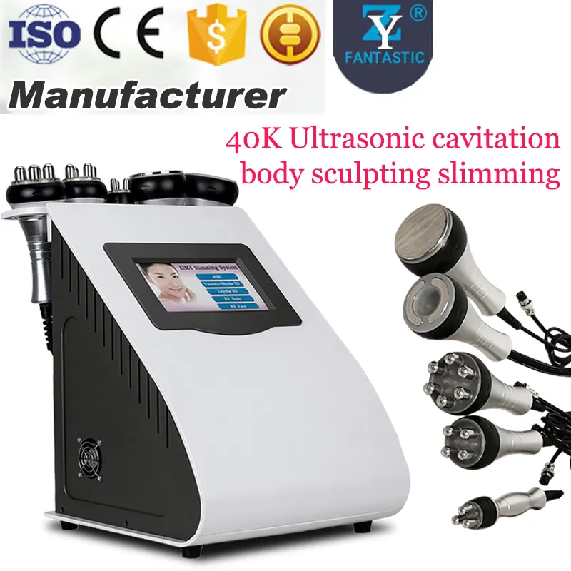Newest Portable 5 in 1 Ultrasonic Cavitation Weight Loss Radio Frequency Multipolar Vacuum Fat Removal Slimming Machine
