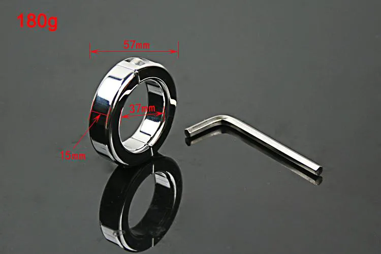 Cockrings Boule en acier inoxydable civière anneau pénien jouets sexuels pour adultes équipement de bondage contraintes de pénis dispositif de chasteté masculin BDSM Scrotum pendentif poids à billes