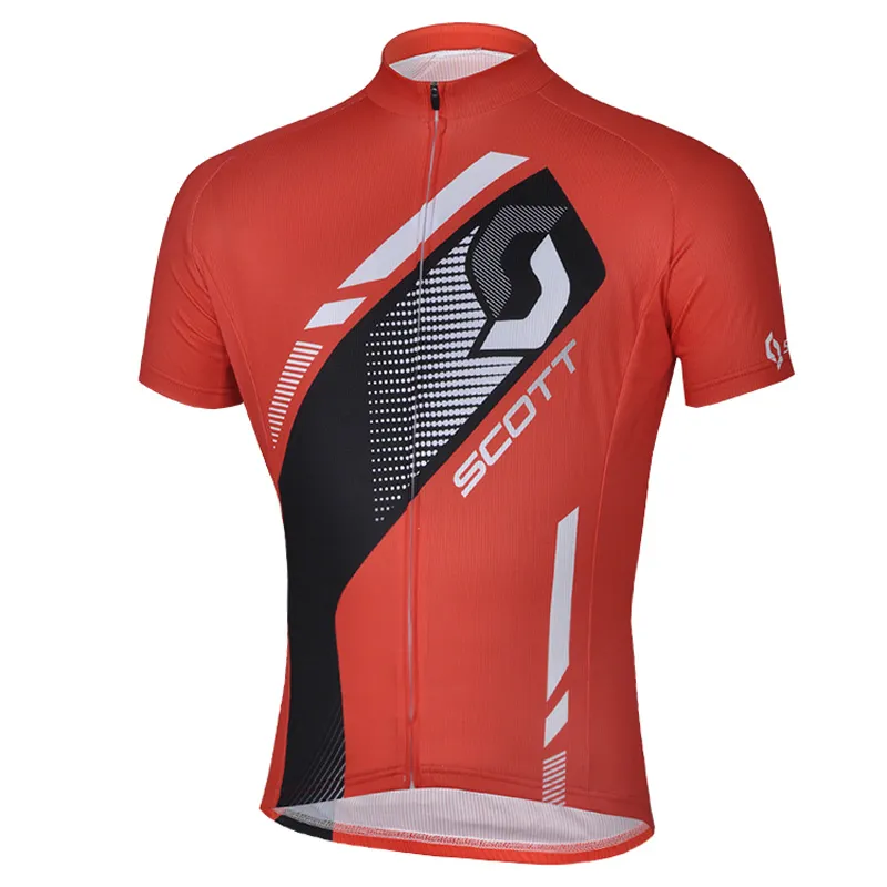 Scott Pro Team Męskie Rowerze Krótkie Rękawy Koszulki Jersey Road Racing Koszulki Jazda na rowerze Topy Oddychające Sporty Outdoor Sports Maillot S21041914