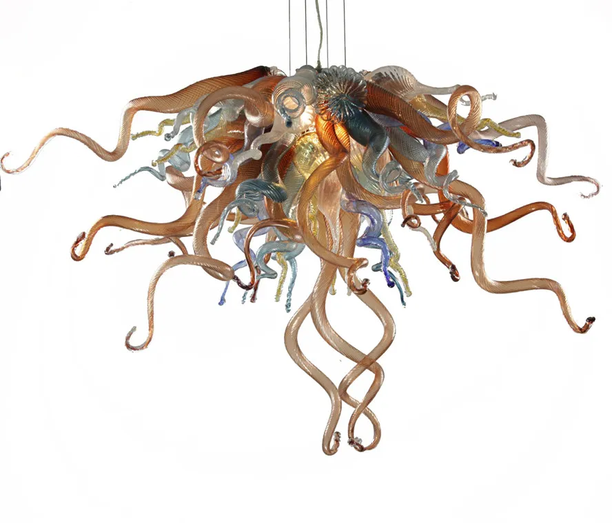 Lampes Lampes suspendues Salon Chambre Éclairages Lustre en verre soufflé à la main Lustres d'art de style