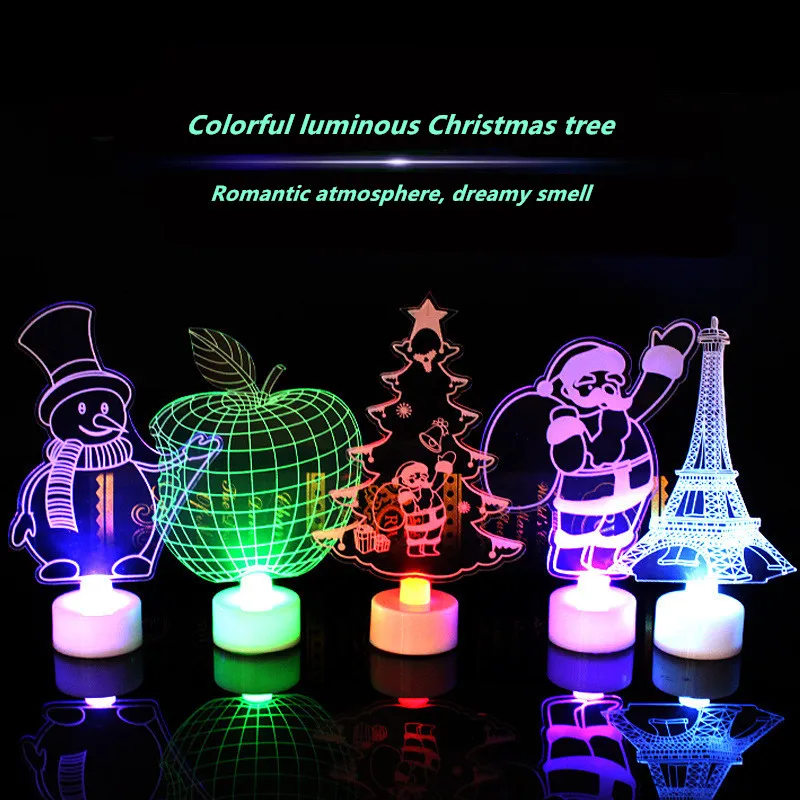 Kids Toys 2019 Newest Originality Christmas Trees Santa Claus Night Light LED Children 3D Colorful Flash Luminous Christmas Toys Gifts