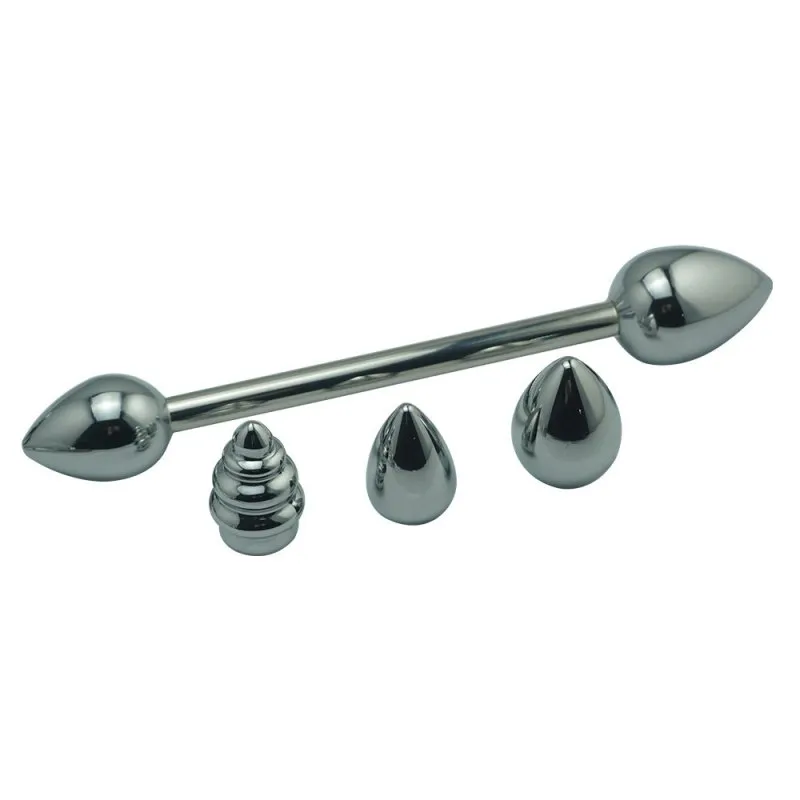 Replacable Four Balls Metal Double Head Anal Hooks... From Dgw168, $23.93