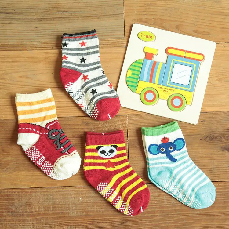 12 style cotton Baby socks rubber slip-resistant floor socks cartoon small kid socks 1--3 baby b901