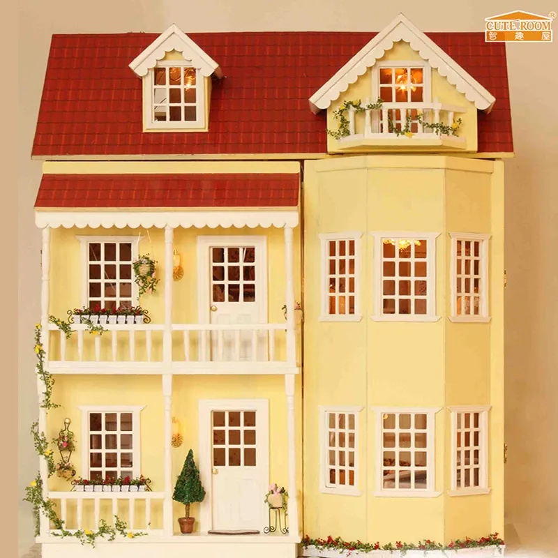 DIY Wooden Mini Dollhouse Kit: Miniature Furniture Puzzle House A  Creative Gift! Shop Now!