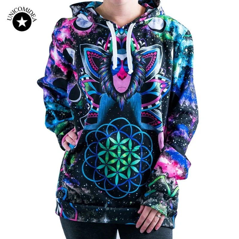 2018 Mode Astral Rafiki À Manches Longues Femmes Sweat Harajuku 3d Hoodies Automne Hiver Sweat À Capuche Survêtement Jumper Pullover Shirts L18100704