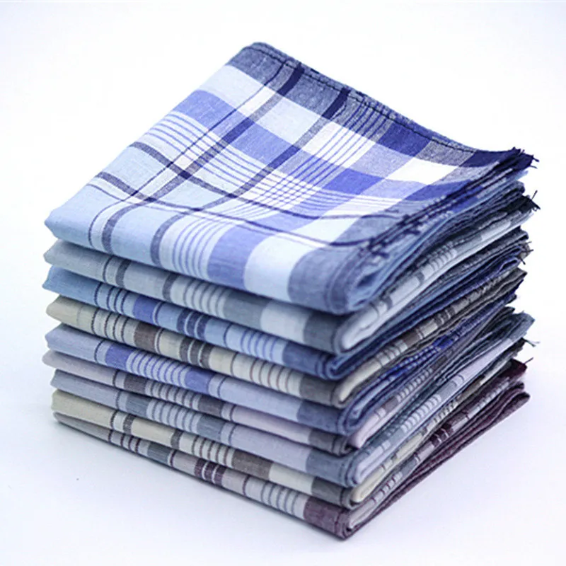 5 stks Multicolor Plaid Streep Mannen Pocket Squarares Business Borst Handdoek Pocket Hanky ​​Zakdoeken Hankies Sjaals 100% Katoen