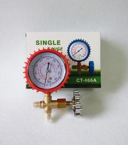 466 Single Table Valve R22 R134 Automobile Air Conditioning Refrigerator Maintenance Fluorinated High and Low Pressure Gauges