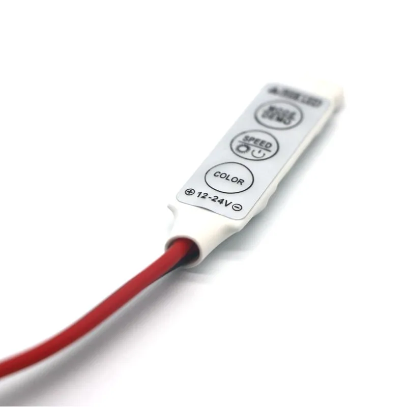 Edison2011 Mini Dimmer Controller Schakelaar DC 12V 3-toetsen voor enkele RGB-kleur 5050 3528 5630 5730 3014 LED Strip Light